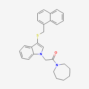 1-(azepan-1-yl)-2-(3-((naphthalen-1-ylmethyl)thio)-1H-indol-1-yl)ethanone