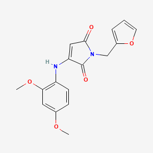 molecular formula C17H16N2O5 B2501039 3-((2,4-dimethoxyphenyl)amino)-1-(furan-2-ylmethyl)-1H-pyrrole-2,5-dione CAS No. 920941-60-2