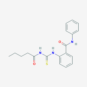 molecular formula C19H21N3O2S B250104 2-(pentanoylcarbamothioylamino)-N-phenylbenzamide 