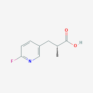 molecular formula C9H10FNO2 B2501043 (2R)-3-(6-Fluoropyridin-3-yl)-2-methylpropanoic acid CAS No. 2248175-01-9