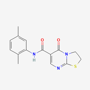 molecular formula C15H15N3O2S B2501050 N-(2,5-dimethylphenyl)-5-oxo-3,5-dihydro-2H-thiazolo[3,2-a]pyrimidine-6-carboxamide CAS No. 443329-60-0