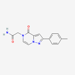 molecular formula C15H14N4O2 B2501051 2-[2-(4-methylphenyl)-4-oxopyrazolo[1,5-a]pyrazin-5(4H)-yl]acetamide CAS No. 941876-07-9