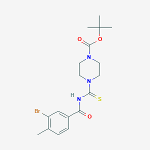 molecular formula C18H24BrN3O3S B250106 Tert-butyl 4-{[(3-bromo-4-methylbenzoyl)amino]carbonothioyl}-1-piperazinecarboxylate 