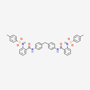 2-[(4-methylphenyl)sulfonylamino]-N-[4-[[4-[[2-[(4-methylphenyl)sulfonylamino]benzoyl]amino]phenyl]methyl]phenyl]benzamide