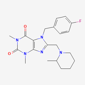 7-(4-fluorobenzyl)-1,3-dimethyl-8-[(2-methylpiperidin-1-yl)methyl]-3,7-dihydro-1H-purine-2,6-dione