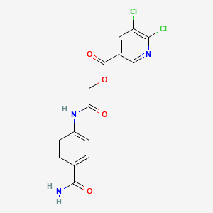 [2-(4-Carbamoylanilino)-2-oxoethyl] 5,6-dichloropyridine-3-carboxylate