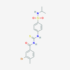molecular formula C18H20BrN3O3S2 B250110 4-({[(3-bromo-4-methylbenzoyl)amino]carbothioyl}amino)-N-isopropylbenzenesulfonamide 