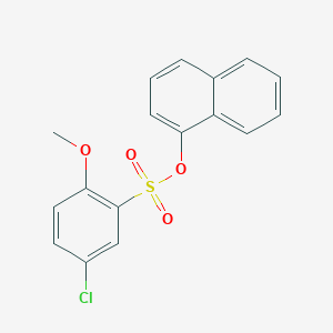 molecular formula C17H13ClO4S B2501102 Naphthalen-1-yl 5-chloro-2-methoxybenzenesulfonate CAS No. 325810-96-6