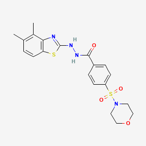 molecular formula C20H22N4O4S2 B2501106 N'-(4,5-dimethylbenzo[d]thiazol-2-yl)-4-(morpholinosulfonyl)benzohydrazide CAS No. 851980-44-4
