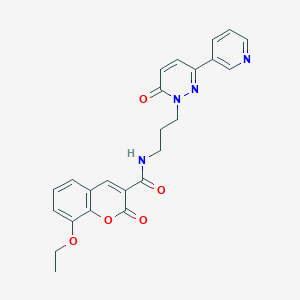 molecular formula C24H22N4O5 B2501112 8-乙氧基-2-氧代-N-(3-(6-氧代-3-(吡啶-3-基)吡啄啉-1(6H)-基)丙基)-2H-香豆素-3-甲酰胺 CAS No. 1021210-37-6
