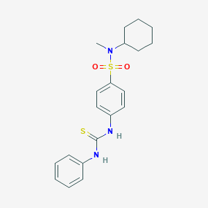 molecular formula C20H25N3O2S2 B250112 4-[(anilinocarbothioyl)amino]-N-cyclohexyl-N-methylbenzenesulfonamide 