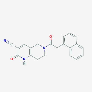 molecular formula C21H17N3O2 B2501125 6-(2-(Naphthalen-1-yl)acetyl)-2-oxo-1,2,5,6,7,8-hexahydro-1,6-naphthyridine-3-carbonitrile CAS No. 2034426-29-2
