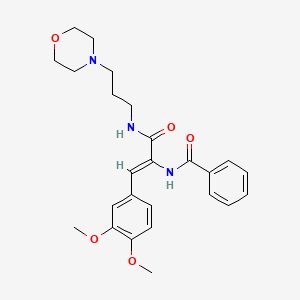 molecular formula C25H31N3O5 B2501139 (2Z)-3-(3,4-二甲氧基苯基)-N-[3-(吗啉-4-基)丙基]-2-(苯甲酰氨基)丙-2-烯酰胺 CAS No. 331454-72-9