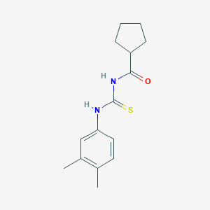 molecular formula C15H20N2OS B250115 N-[(3,4-dimethylphenyl)carbamothioyl]cyclopentanecarboxamide 