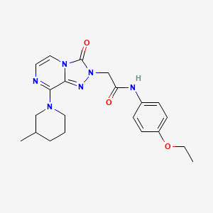 molecular formula C21H26N6O3 B2501151 N-(4-ethoxyphenyl)-2-[8-(3-methylpiperidin-1-yl)-3-oxo[1,2,4]triazolo[4,3-a]pyrazin-2(3H)-yl]acetamide CAS No. 1251657-21-2