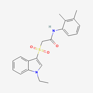 molecular formula C20H22N2O3S B2501154 N-(2,3-dimethylphenyl)-2-((1-ethyl-1H-indol-3-yl)sulfonyl)acetamide CAS No. 686743-71-5