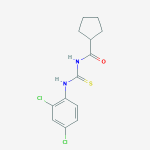 molecular formula C13H14Cl2N2OS B250116 N-[(2,4-dichlorophenyl)carbamothioyl]cyclopentanecarboxamide 