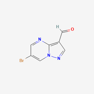 molecular formula C7H4BrN3O B2501161 6-Bromopyrazolo[1,5-a]pyrimidine-3-carbaldehyde CAS No. 1263060-72-5