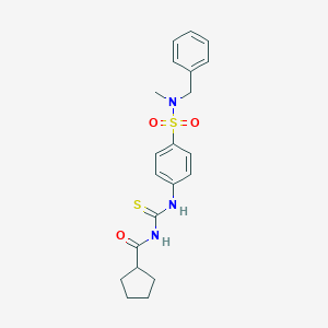 molecular formula C21H25N3O3S2 B250117 N-{[(4-{[benzyl(methyl)amino]sulfonyl}phenyl)amino]carbonothioyl}cyclopentanecarboxamide 