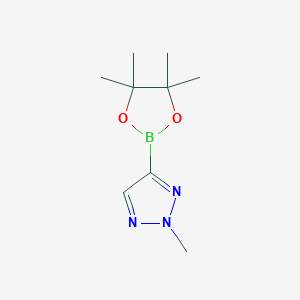 molecular formula C9H16BN3O2 B2501170 2-甲基-4-(4,4,5,5-四甲基-1,3,2-二氧杂硼杂环戊二烯-2-基)-2H-1,2,3-三唑 CAS No. 1657004-85-7