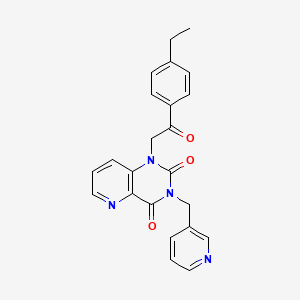 molecular formula C23H20N4O3 B2501183 1-(2-(4-ethylphenyl)-2-oxoethyl)-3-(pyridin-3-ylmethyl)pyrido[3,2-d]pyrimidine-2,4(1H,3H)-dione CAS No. 941952-86-9