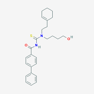 N-{[2-(cyclohex-1-en-1-yl)ethyl](4-hydroxybutyl)carbamothioyl}biphenyl-4-carboxamide