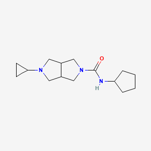 molecular formula C15H25N3O B2501198 N-cyclopentyl-5-cyclopropylhexahydropyrrolo[3,4-c]pyrrole-2(1H)-carboxamide CAS No. 2199550-84-8