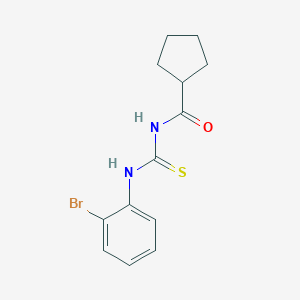molecular formula C13H15BrN2OS B250120 N-[(2-bromophenyl)carbamothioyl]cyclopentanecarboxamide 