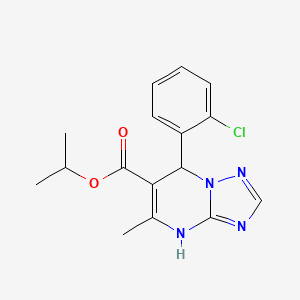 molecular formula C16H17ClN4O2 B2501215 Isopropyl 7-(2-chlorophenyl)-5-methyl-4,7-dihydro-[1,2,4]triazolo[1,5-a]pyrimidine-6-carboxylate CAS No. 496040-05-2