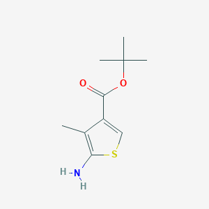 molecular formula C10H15NO2S B2501219 Tert-butyl 5-amino-4-methylthiophene-3-carboxylate CAS No. 2248352-21-6