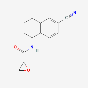 molecular formula C14H14N2O2 B2501226 N-(6-Cyano-1,2,3,4-tetrahydronaphthalen-1-yl)oxirane-2-carboxamide CAS No. 2411246-41-6