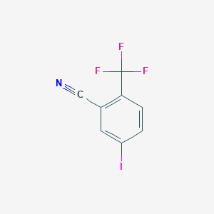 molecular formula C8H3F3IN B2501236 5-碘-2-(三氟甲基)苯腈 CAS No. 1261622-39-2