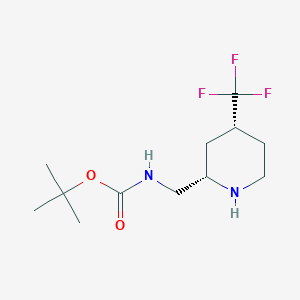 molecular formula C12H21F3N2O2 B2501244 Tert-butyl N-[[(2S,4R)-4-(trifluoromethyl)piperidin-2-yl]methyl]carbamate CAS No. 2305185-24-2