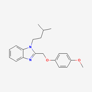 molecular formula C20H24N2O2 B2501263 1-isopentyl-2-((4-methoxyphenoxy)methyl)-1H-benzo[d]imidazole CAS No. 443328-68-5