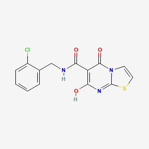 molecular formula C14H10ClN3O3S B2501274 N-(2-chlorobenzyl)-7-hydroxy-5-oxo-5H-thiazolo[3,2-a]pyrimidine-6-carboxamide CAS No. 898412-28-7