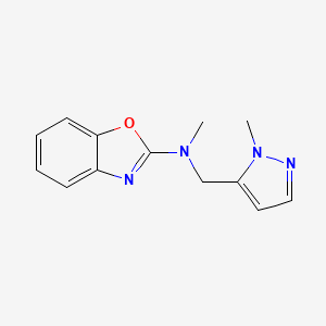 molecular formula C13H14N4O B2501285 N-methyl-N-((1-methyl-1H-pyrazol-5-yl)methyl)benzo[d]oxazol-2-amine CAS No. 2034382-06-2