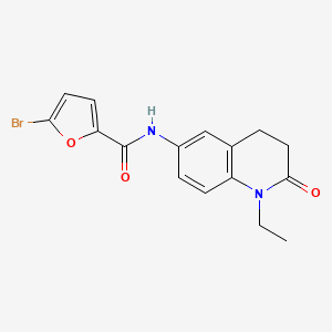 molecular formula C16H15BrN2O3 B2501289 5-bromo-N~2~-(1-ethyl-2-oxo-1,2,3,4-tetrahydro-6-quinolinyl)-2-furamide CAS No. 921913-18-0