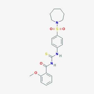 N-[4-(1-azepanylsulfonyl)phenyl]-N'-(2-methoxybenzoyl)thiourea