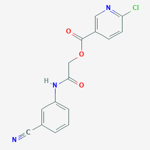 molecular formula C15H10ClN3O3 B2501297 [(3-Cyanophenyl)carbamoyl]methyl 6-chloropyridine-3-carboxylate CAS No. 386279-24-9
