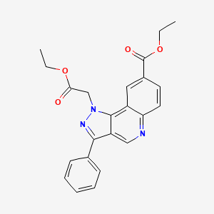 molecular formula C23H21N3O4 B2501316 1-(2-乙氧基-2-氧代乙基)-3-苯基-1H-吡唑并[4,3-c]喹啉-8-羧酸乙酯 CAS No. 901044-72-2