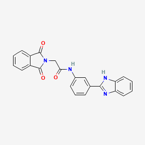 molecular formula C23H16N4O3 B2501318 N-(3-(1H-苯并[d]咪唑-2-基)苯基)-2-(1,3-二氧代异吲哚啉-2-基)乙酰胺 CAS No. 477493-50-8