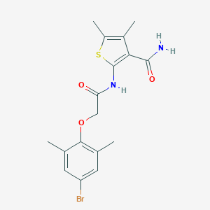 molecular formula C17H19BrN2O3S B250132 2-{[(4-Bromo-2,6-dimethylphenoxy)acetyl]amino}-4,5-dimethyl-3-thiophenecarboxamide 