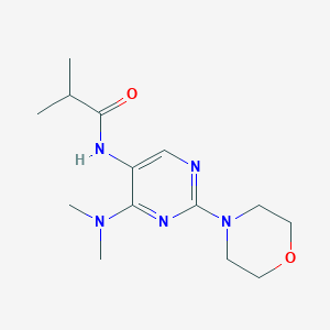 molecular formula C14H23N5O2 B2501320 N-(4-(二甲氨基)-2-吗啉嘧啶-5-基)异丁酰胺 CAS No. 1797244-26-8