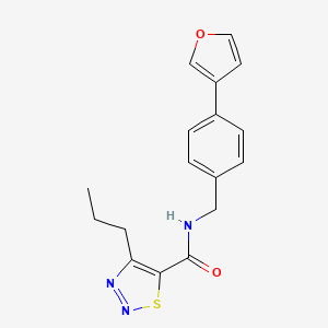 N-(4-(furan-3-yl)benzyl)-4-propyl-1,2,3-thiadiazole-5-carboxamide
