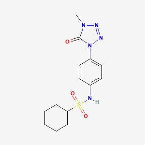 N-(4-(4-methyl-5-oxo-4,5-dihydro-1H-tetrazol-1-yl)phenyl)cyclohexanesulfonamide