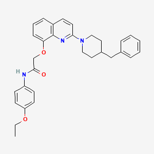 molecular formula C31H33N3O3 B2501336 2-((2-(4-苄基哌啶-1-基)喹啉-8-基)氧基)-N-(4-乙氧苯基)乙酰胺 CAS No. 921860-88-0
