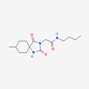 B2501343 N-butyl-2-(8-methyl-2,4-dioxo-1,3-diazaspiro[4.5]dec-3-yl)acetamide CAS No. 848904-95-0