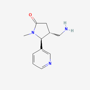 B2501348 rac-(4R,5S)-4-(aminomethyl)-1-methyl-5-(pyridin-3-yl)pyrrolidin-2-one, trans CAS No. 1909288-68-1