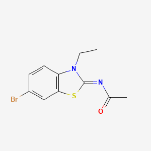 B2501354 N-(6-bromo-3-ethyl-1,3-benzothiazol-2-ylidene)acetamide CAS No. 865544-24-7