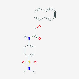 molecular formula C20H20N2O4S B250136 N-{4-[(dimethylamino)sulfonyl]phenyl}-2-(1-naphthyloxy)acetamide 